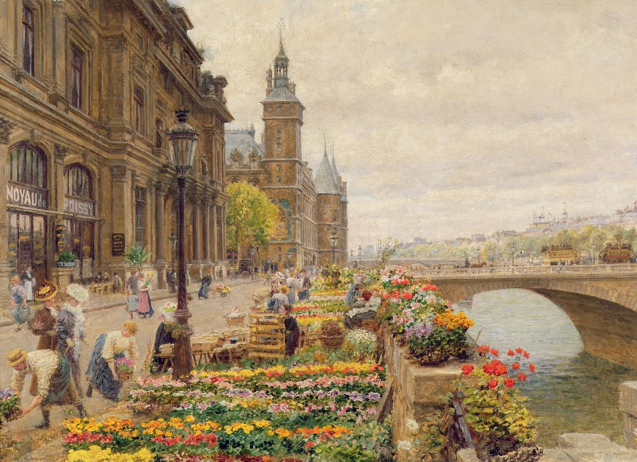 Marie - François Firmin, Girard, Il Flower Quay e la Torre dell'Orologio, 1908